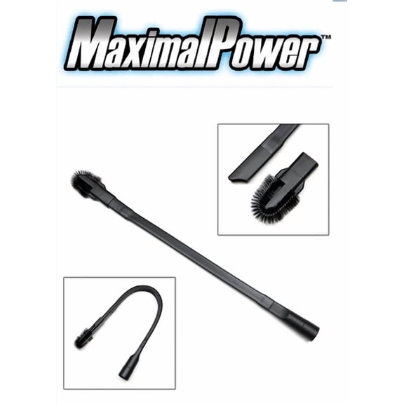 Maximalpower Flexible Crevice Vacuum Tool Attachment W/ Removable Brush Head