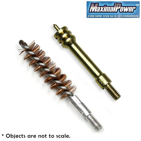 Maximalpower Gun Cleaning .357 Caliber Jag Bronze Brush Mop Brush Combo for 8-22 Thread (.357 Bronze+.357 Jag)