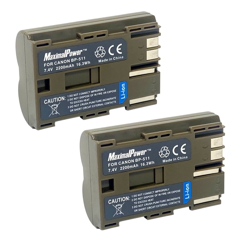 MaximalPower, Replacement Battery, for Canon BP-511 BP-511A