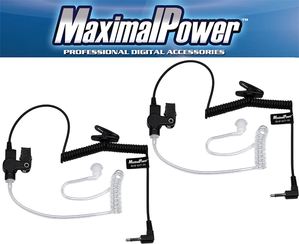 Maximalpower 2 Pack 3.5mm Listen Only Clear Acoustic Coil
