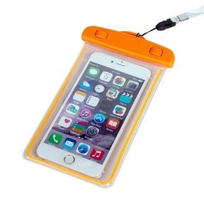 Maximalpower Waterproof Case Dry Bag Pouch Glow in Dark for Cell Phone iPhone X 4,5,6,7,8 and Plus, Samsung Galaxy Note 4,5,6,8 S8/S8 Plus, Google Pixel 2 HTC LG Sony MOTO up to 6.0" -Orange