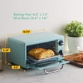 thumbnail image 1 of by Maximatic Americana Collection ETO147M Diner 50’s Retro Countertop Toaster Oven, 2 Slice, Mint, 1 of 6