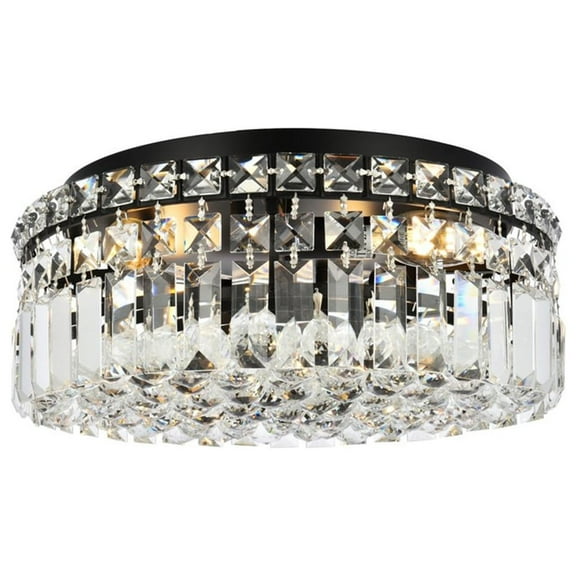 Maxime 16 inch black flush mount