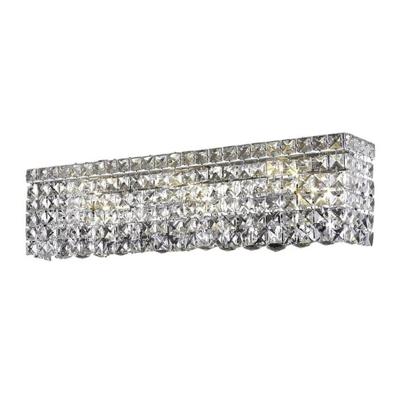 Maxime 3 light Chrome Wall Sconce Clear Royal Cut Crystal