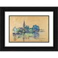thumbnail image 1 of Maxime Maufra 24x17 Black Ornate Framed Double Matted Museum Art Print Titled: Landscape (1911), 1 of 5
