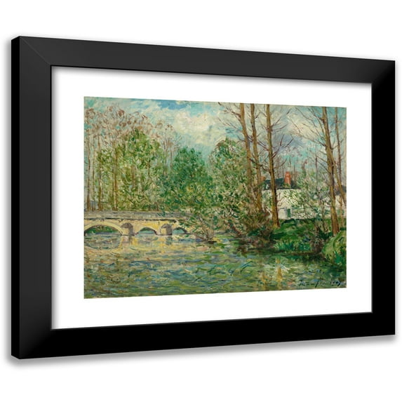 Maxime Maufra 24x19 Black Modern Framed Museum Art Print Titled - Spring Landscape in Lavardin, Loir-Et-Cher (1907)
