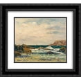 thumbnail image 1 of Maxime Maufra 2x Matted 24x20 Black Ornate Framed Art Print 'Belle-Ile-en-Mer', 1 of 2