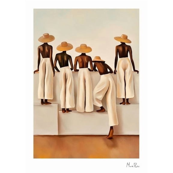 Maxime Rokus Spying No1 Modern Wall Art, Unframed Canvas 8x10in