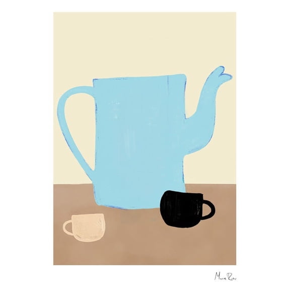 Maxime Rokus - Still Life Jug Print Wall Art, Modern Wall Decor For Living Room Bedroom, 8x12 UNFRAMED