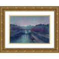 thumbnail image 1 of Maximilien Luce 24x18 Gold Ornate Framed and Double Matted Museum Art Print Titled - Le Pont-Neuf, La Seine, Petit Bras (1900), 1 of 4