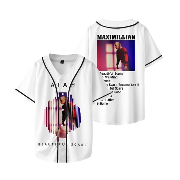 Maximillian Merch Baseball Jersey Men/Women Casual Thin button Baseball uniform Oil Slick Custom Jersey