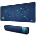 thumbnail image 1 of Maximize Your Gameplay: Waterproof & Anti-Slip World Map Mouse Pad, Stitched Edges - Large Design Perfect for Gamers, Office & Home (Black, 31.5 x 11.8 ), 1 of 7