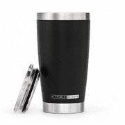 Maximize Within 20 Oz Stainless Steel Tumbler with Lid   Double Wall Vacuum Insulated Travel Coffee Mug   Keeps Drinks Hot 6 Hrs & Cold 24 Hrs   Sweat-Free Cup Holder Friendly Tumbler   Black
