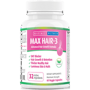 Maximize Within Max Hair-3 Advanced Hair Growth Formula for All Hair Types, 60 Count