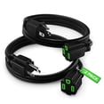 thumbnail image 1 of Maximm 1 ft Safety Extension Cord - Black, 16 Gauge, Heavy Duty Extension Cord (2 Pack), 1 of 7