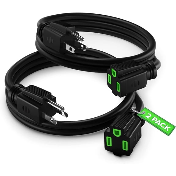 Maximm 15 ft Black Heavy Duty Extension Cord