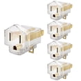 thumbnail image 1 of Maximm 2 Prong to 3 Prong Adapter, Ground Lifter Plug and Outlet Converter Turns Any 2 Prong Outlet Into a 3 Prong Outlet, 5 Pack, Clear, UL and ETL Listed, 1 of 7