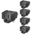 thumbnail image 1 of Maximm 2 Prong to 3 Prong Adapter, Ground Lifter Plug and Outlet Converter Turns Any 2 Prong Outlet Into a 3 Prong Outlet, 5 Pack, Color, UL and ETL Listed, 1 of 4