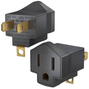 Maximm 2 Prong to 3 Prong Adapter, 2 Pack Turn Any 2 Prong Outlet into A 3 Prong Outlet with Outlet Adapter Converter, Color, ETL Listed