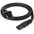 thumbnail image 1 of Maximm 3 Feet Slot Power Cord,2 Prong Figure 8 Power Cord Non Polarized Power Cable NEMA 1-15P to IEC C7 - UL Approved, 1 of 4