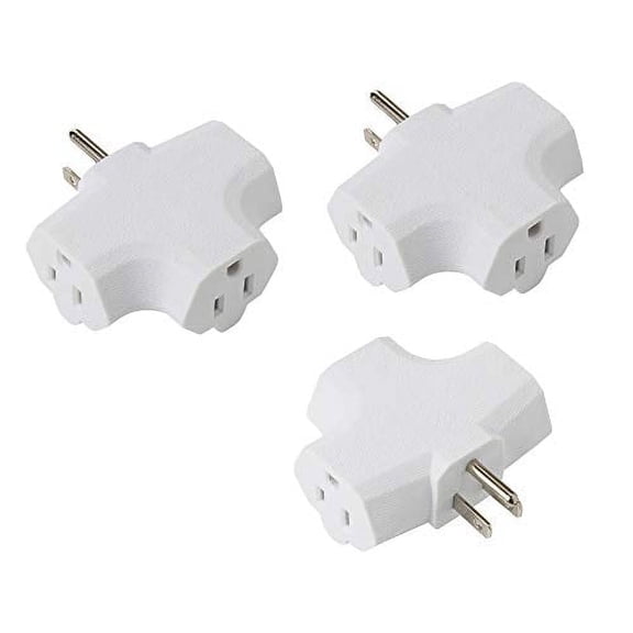 Maximm 3 Grounding [UL Listed]Outlet Plug Adapter Heavy-Duty Grounded Power Tap