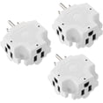 thumbnail image 1 of Maximm 3-Outlet Adapter Plug, Splitter Plug Outlet Expands Single Outlet Into 3 Outlets, Portable Wall Outlet Adapter Perfect for Travel and Cruise Ship Essentials, 3-Prong, UL Listed, White, 1 of 7
