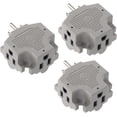 thumbnail image 1 of Maximm 3-Outlet Adapter Plug, Splitter Plug Outlet Expands Single Outlet Into 3 Outlets, Portable Wall Outlet Adapter Perfect for Travel and Cruise Ship Essentials, 3-Prong, UL Listed, Grey, 1 of 8