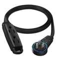 thumbnail image 1 of Maximm 360 Degree Rotating Flat Extension Cord 3 Ft Multi 3 Outlet Power Cord Grounded 16 AWG UL Certified, Black, 1 of 9