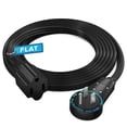 thumbnail image 1 of Maximm 360 Rotating Flat Plug Extension - 6ft Flat Cord for Under Carpet, Slim Space-Saving Plug Design (Black), 1 of 9
