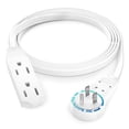 thumbnail image 1 of Maximm 4 ft. 16/3 Flat Extension Cord 360 Rotating Plug 3-Outlet 13A, 1625W, UL Certified, White, 1 of 9