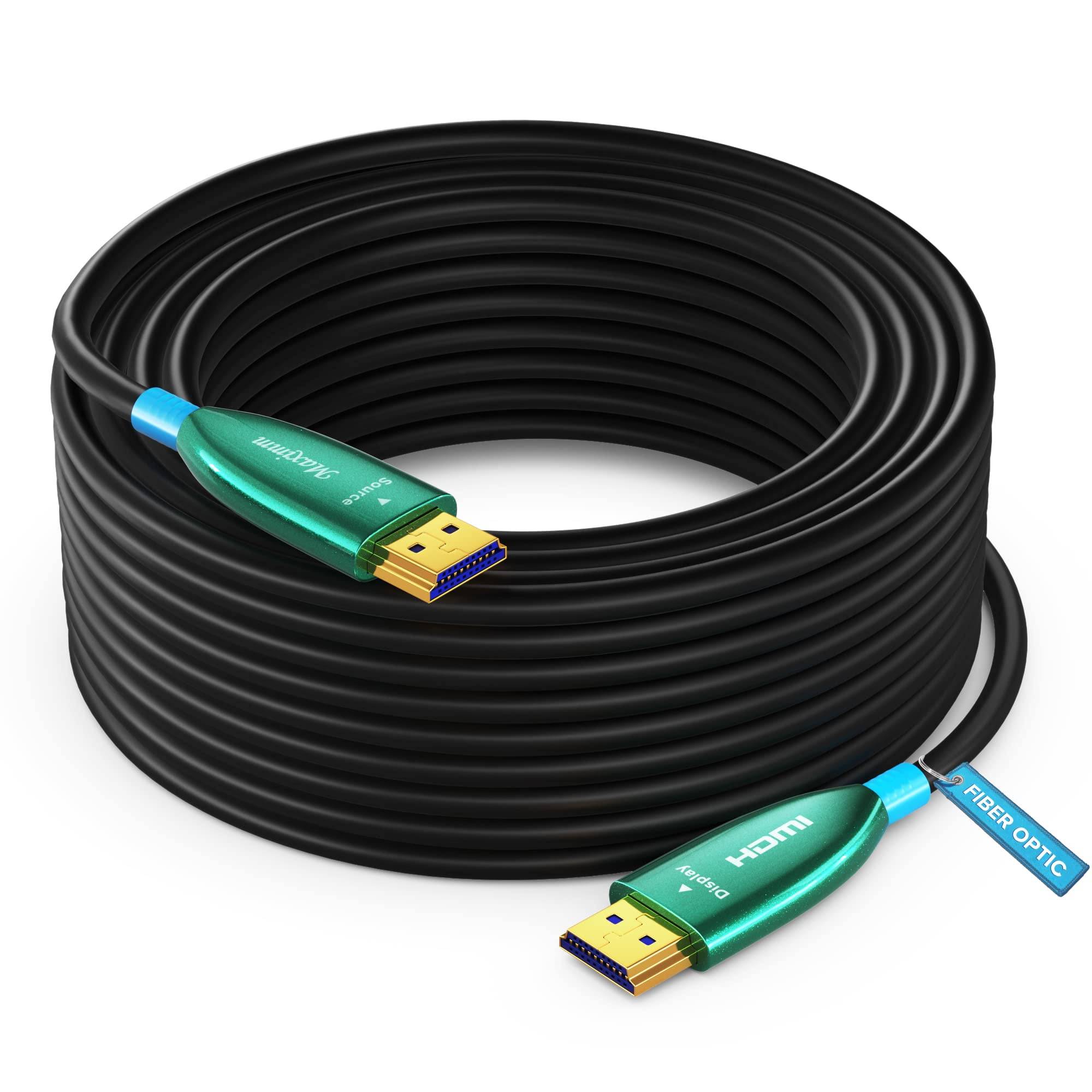 Maximm 4K HDMI Cable 100 Foot High-Speed Fiber Optic 18Gbps 4K60Hz ...