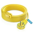 thumbnail image 1 of Maximm Cable 10 Feet 360° Rotating Flat Plug Extension Cord/Wire, 3 Prong Grounded Wire 16 Awg Power Cord - Yellow - UL Certified, 1 of 8