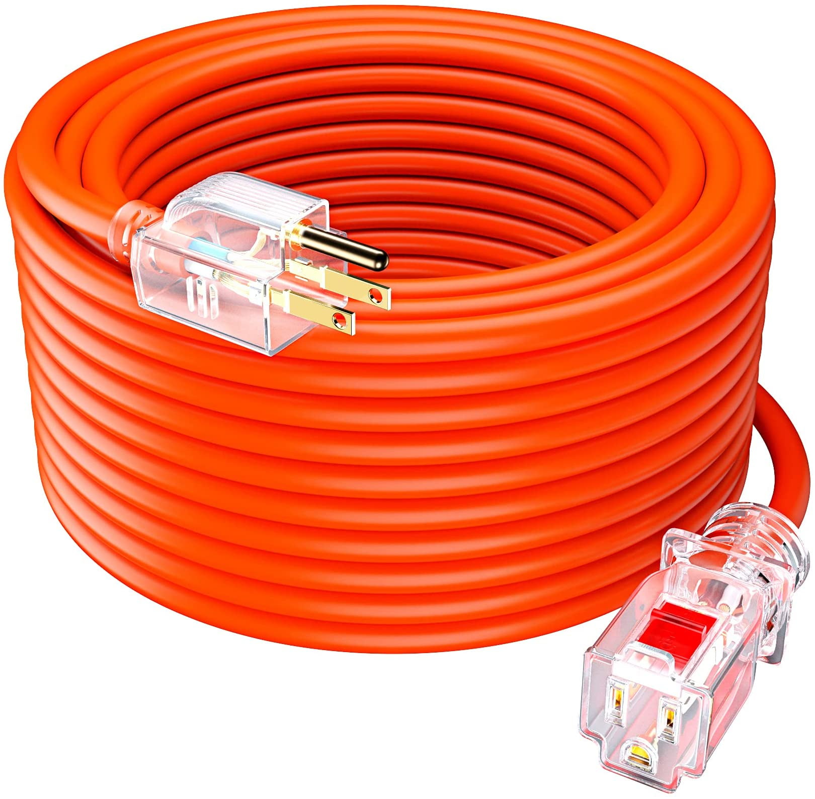 Maximm Cable 100ft Extension Cord Safety Extension Cord with Lighted