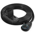 thumbnail image 1 of Maximm Cable 12ft 360° Rotating Flat Plug Extension Cord/Wire, 16 AWG Multi 3 Outlet Extension Wire, 2 Prong with Safety Cover - Black - UL Certified, 1 of 5