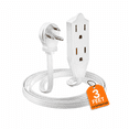 Three Point Plug Inside Maximm 3ft 3-Outlet Extension Cord, Flat Plug 45-Degree Angled 3-Prong ...