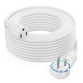 thumbnail image 1 of Maximm Cable 50 Feet 14Awg 360° Rotating Flat Plug Extension Cord/Wire, 3 Prong Grounded Wire, Heavy Duty Extension Cord - UL Certified - White, 1 of 9