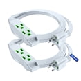thumbnail image 1 of Maximm Cable 6 Ft Power Extension Cord/Wire, Electrical Power Cord 3 Prong Grounded Wire, 16Awg - 2 Pack - White - ETL Listed, 1 of 6
