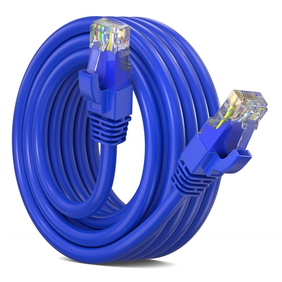 Maximm Cat 6 Ethernet Cable - 10 ft High-Speed LAN, Internet, Patch & Network Cable - UTP, 10Gbps, 550MHz Ethernet Cord - Blue