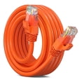 thumbnail image 1 of Maximm Cat 6 Ethernet Cable 12 ft – High-Speed LAN & Network Patch Cable, 10Gbps, 550 MHz, Orange UTP Cord – Gold-Plated RJ45 Connectors, 1 of 8