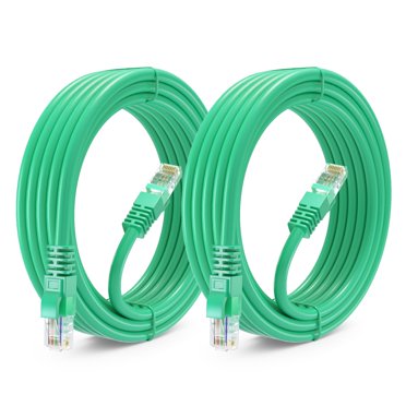 Cat 6 Ethernet Cable 5 Pack Blue 1.5ft 10Gbps High Speed Performance Snagless Network LAN UTP 550MHZ Patch Cord Internet RJ45 Internet Cable - 1.5 Feet