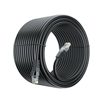 Cat 6 Ethernet Cable 150 Ft, 100% Pure Copper, Cat6 Cable LAN Cable, Internet Cable, Patch Cable and Network Cable - UTP (Black) 150 Feet