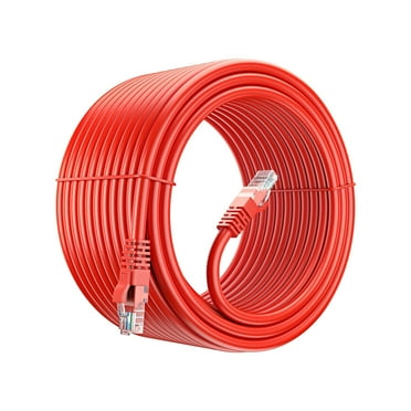 Maximm Cat 6 Ethernet Cable, 250 ft (76.2 Meters) Cat6 Cables Red - Snagless Internet Cable Pure Copper Computer Network Patch Cord UL Listed, 24AWG - Includes Cable Ties.