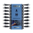 thumbnail image 1 of Maximm Cat 6 Ethernet Cable 30 ft (8-Pack) - High-Speed LAN Cable, Internet Cable, Patch Cable, and Network Cable - UTP, 10Gbps, 550MHz Ethernet Cord - Black, 1 of 8