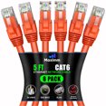 Maximm Cat 6 Cable 5 ft (6Pack) HighSpeed LAN Cable