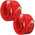 thumbnail image 1 of Maximm Cat 6 Ethernet Cable 50 ft (2-Pack) - High-Speed LAN Cable, Internet Cable, Patch Cable, and Network Cable - UTP, 10Gbps, 550MHz Cat6 Cable - Red, 1 of 8