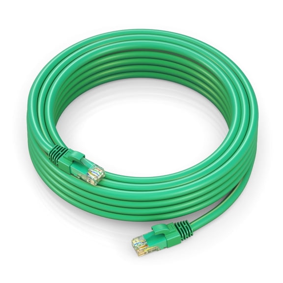 Cat 6 Ethernet Cable 75 Ft, 100% Pure Copper, Cat6 Cable LAN Cable, Internet Cable, Patch Cable and Network Cable - UTP (Green) 75 Feet