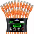 Maximm Cat 6 Cable 6 ft (20Pack) HighSpeed LAN Cable