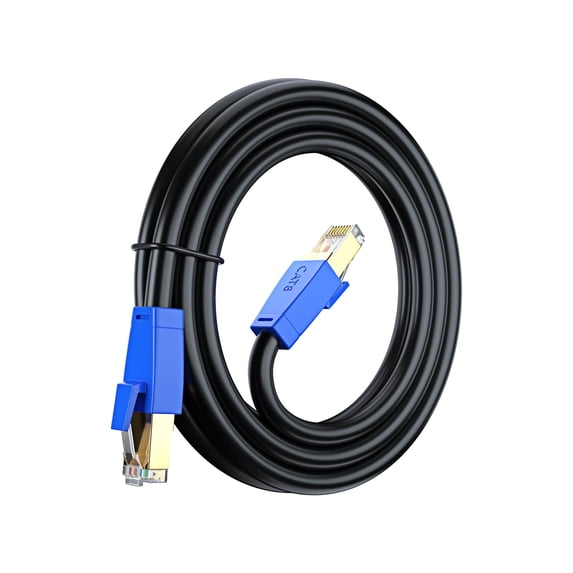 Maximm Cat8 Outdoor Ethernet Cable - 25FT - 40Gbps - 2000Mhz - High Speed Waterproof LAN Network Cable