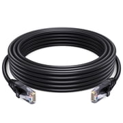 Ethernet Cable 15 ft CAT6 High Speed Internet Network LAN Cable Cord, Outdoor Waterproof Black