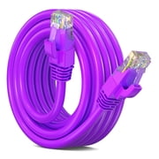 Ethernet Cable 15 ft CAT6 High Speed Internet Network LAN Cable Cord, Outdoor Waterproof Purple
